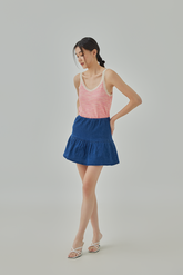 Maybelle Fit & Flare Denim Skort